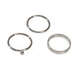 Stackable 3 pcs Gold Metal Minimalist Finger Ring set Multiple Rings Bulk Pack-6