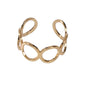 Party Minimalist Style Gold Silver Circle Metal Punk Midi Knuckle Open Cuff Ring-4