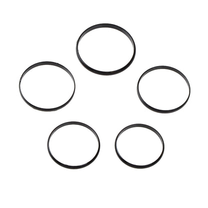 5pcs Punk Minimalist Simple Gothic Black Midi Stackable Finger Knuckle Rings set-4