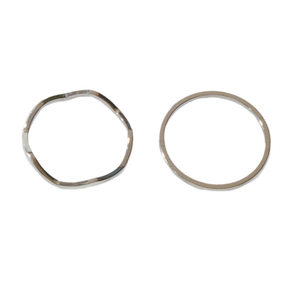 2 pcs Gold Silver Metal Multiple Minimalist Stackable Knuckle Midi Rings Set-5