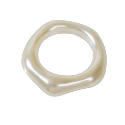 Retro Faux Pearl Square Geometric Engagement Finger Ring Wedding Party Wear Gift-4