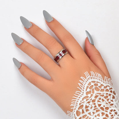 Winered Basic Promise Plain Finger Ring Women Anniversary Band Comfort Fit-0