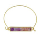Multi-colored Rectangle  Acrylic Gold Bangle Boho Chic Bracelet Ethnic Jewellery-2