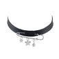 Grunge Rock Black Pu Leather Star Charm Pin Tattoo Choker Hippie Necklace Collar-0