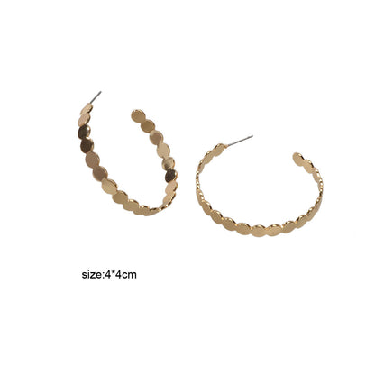 Punk Geometric Elegant Round Hoop Earrings Stunning Jewellery Circle Ear Stud-1