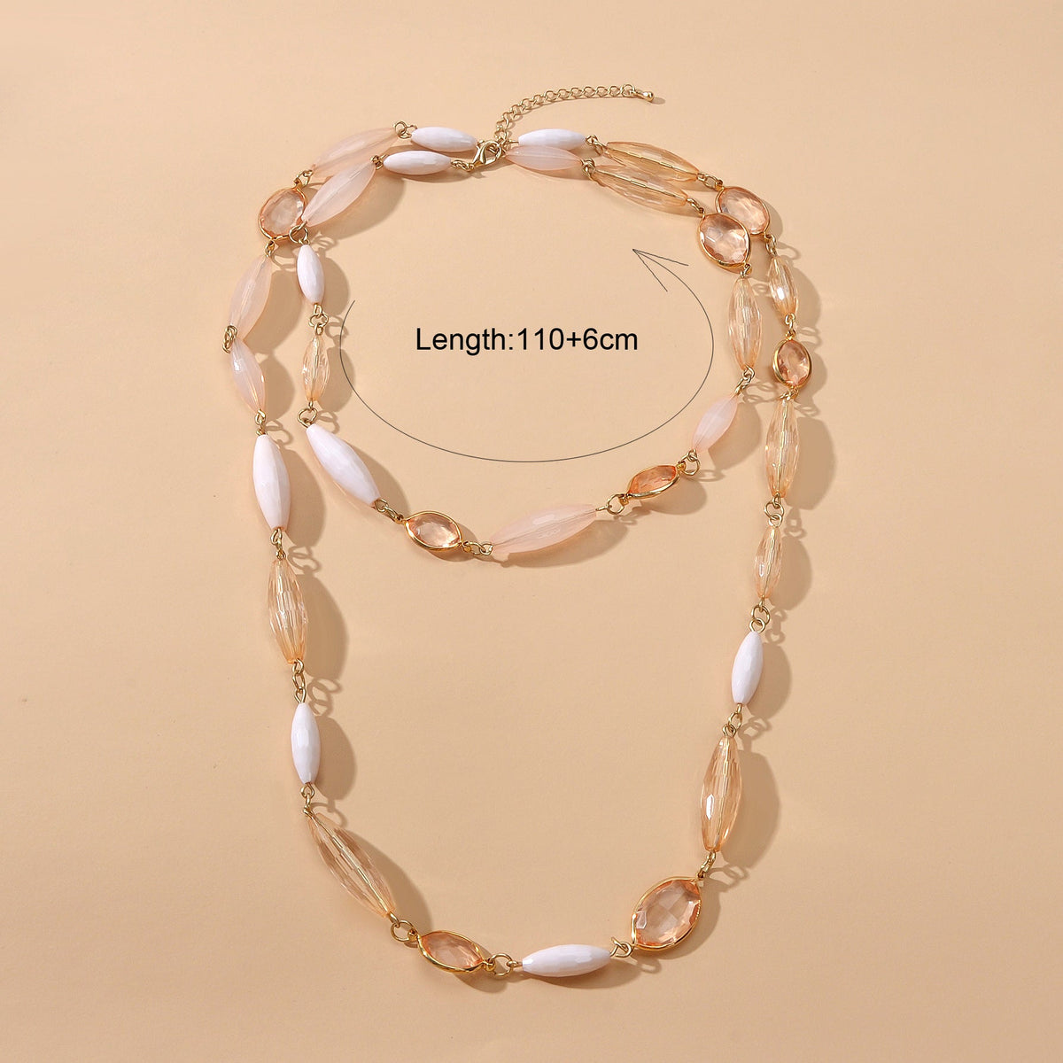 Multilayer Champagne Beads Necklace Beautiful Water Drop Clavicle Jewellery Gift-1