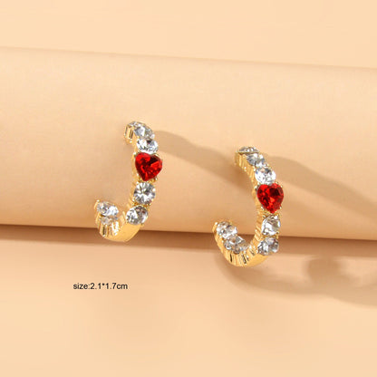 Bridal Jewelry Rhinestone Pearl Decor Sparkling Twist Wave Style Elegant Earring-4