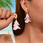 1pair Elegant Flower Petal Dangle Earrings for Women Daily Dating Party Jewelry-7