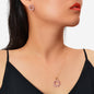 Multicolour Rainbow Round Charm Necklace Stud Earrings Girls Dainty Jewelry Set-0