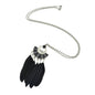 Ethnic Bohemian Traditional Jewellery Silver Long Chain Feather Shape Necklace-1