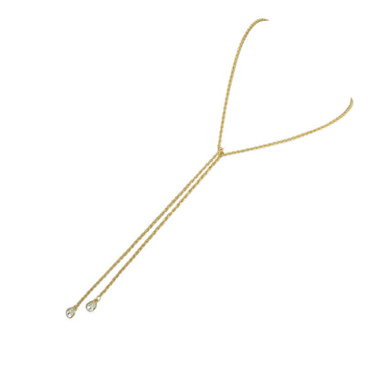 Designer Jewellery Gold Silver Long Chain Water Drop Necklace Trendy Accessories-2