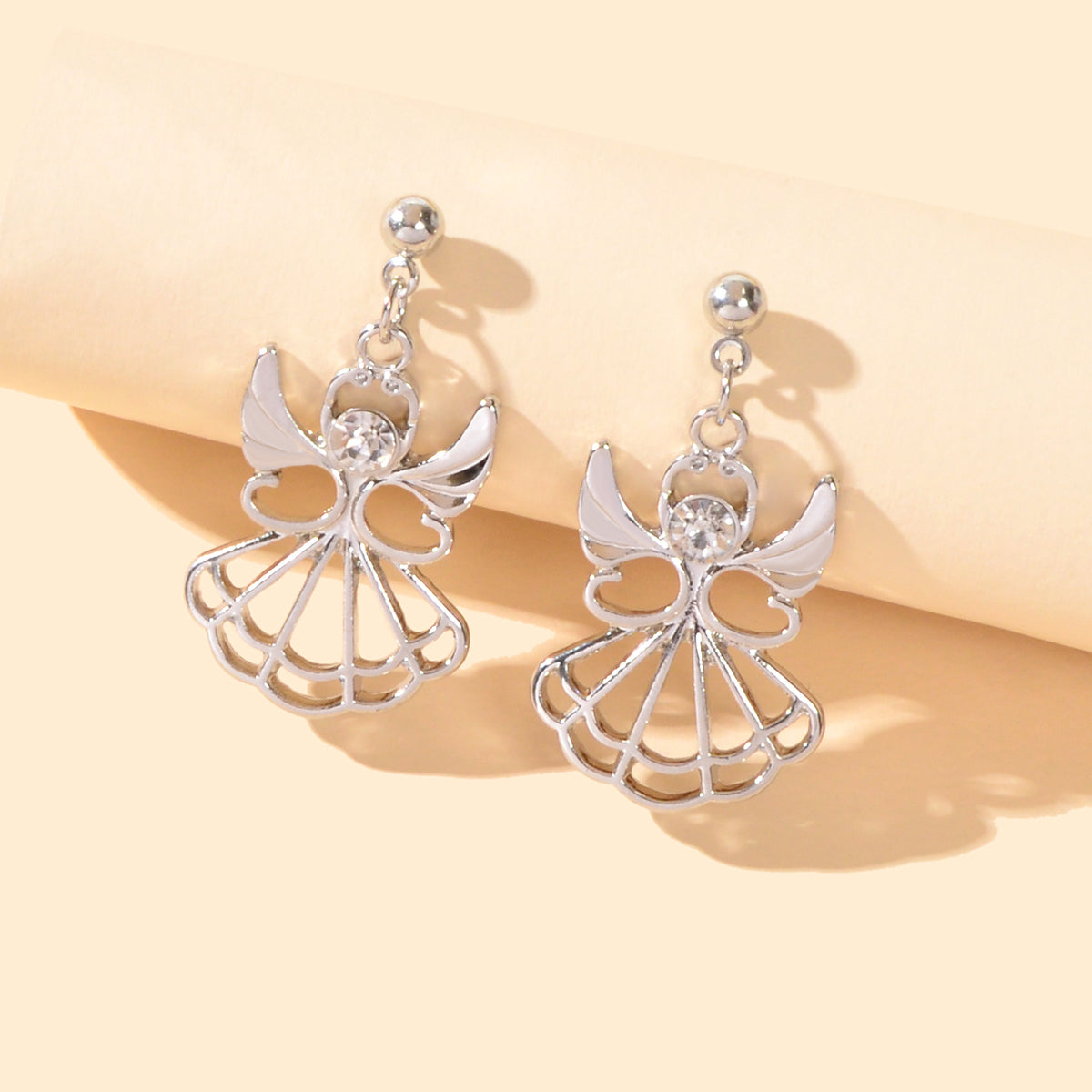 Female Jewellery Rhinestone Decor Little Fairy Earrings Gifts for Best Friends-5