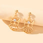 Female Jewellery Rhinestone Decor Little Fairy Earrings Gifts for Best Friends-1