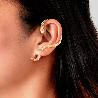 1 pc Punk Snake Piercing Cartilage Wrap Ear Jewellery Crawler Earring Stud Gift-1