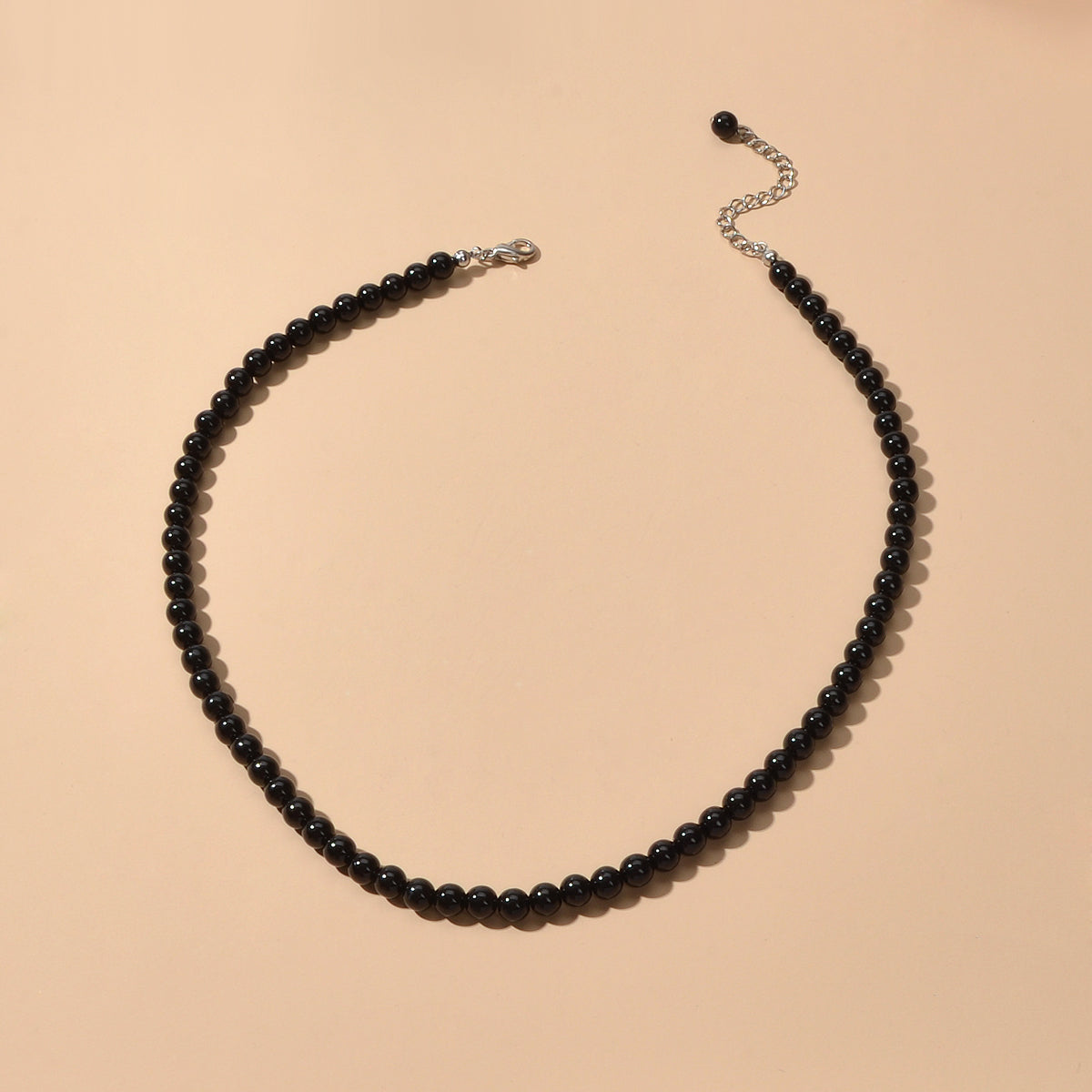 Short Black Beads Necklace Pearl Choker Wholesale Price Jewellery Accessories-2