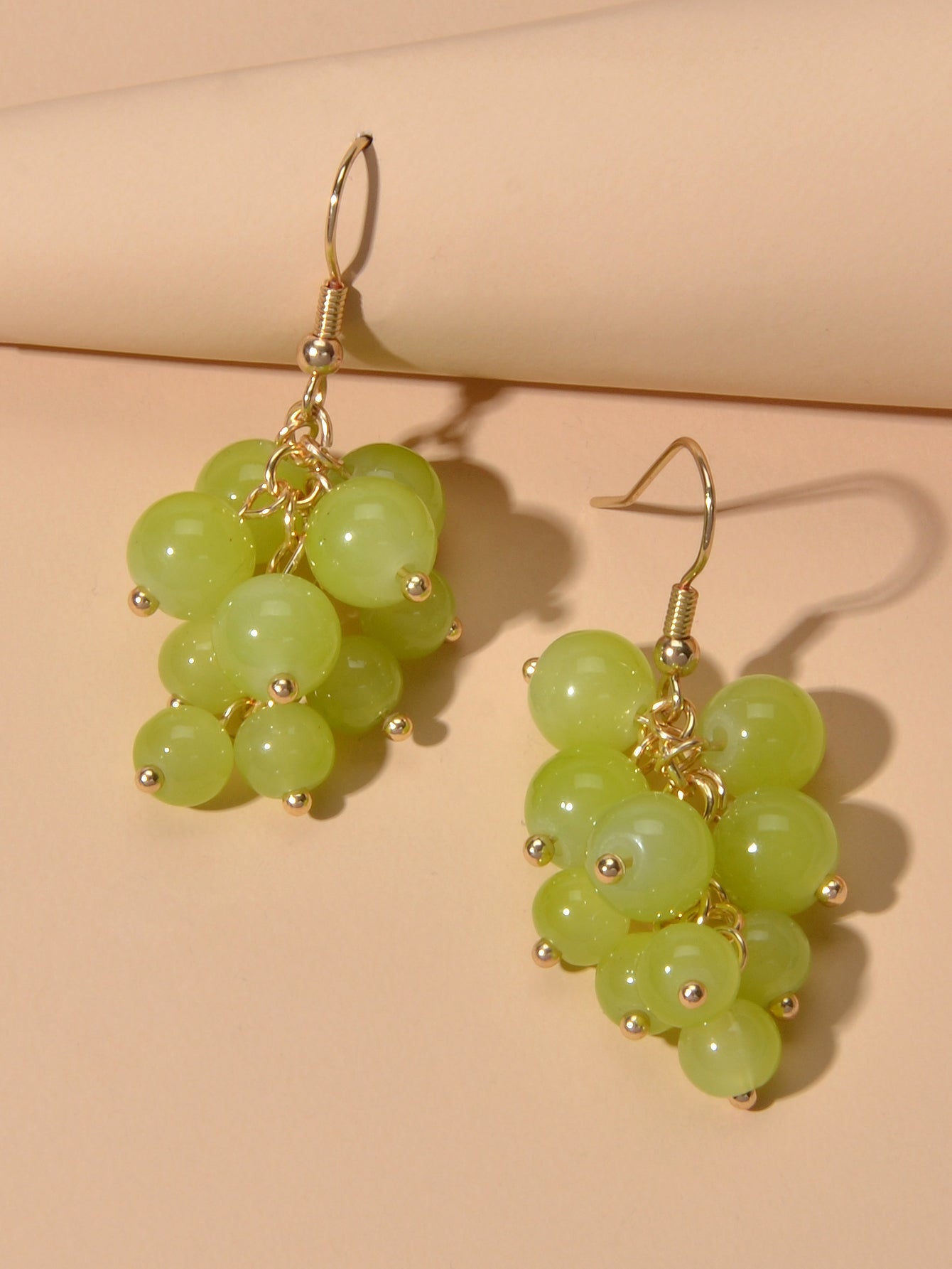 Drop Dangle Handmade Grape Cluster Earrings Colorful Cute Fruit Hook Eardrop-2