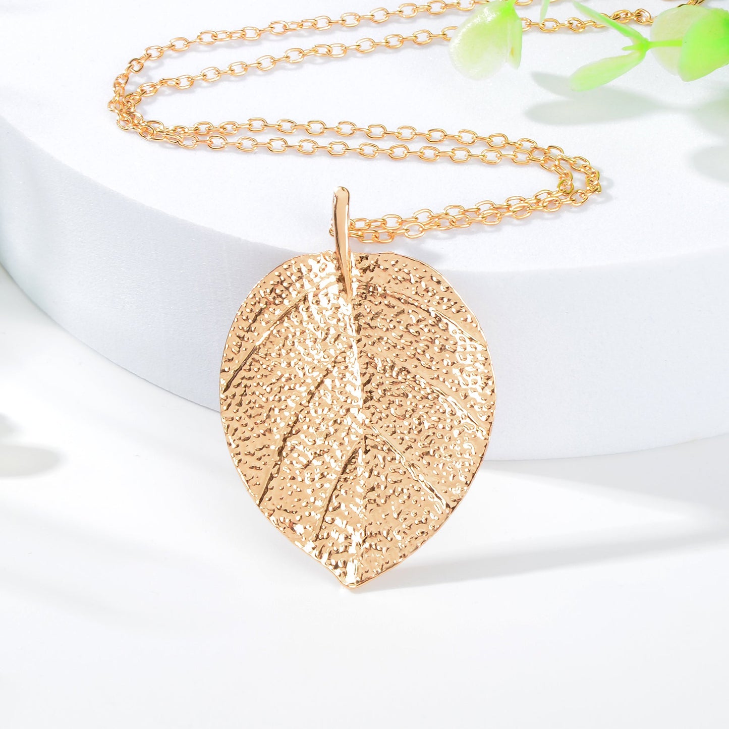 AU Post Boho Gold Silver Chain Leaf Charm Long Necklace Bohemia Accessories Bib Jewelry-2