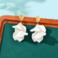 1pair Elegant Flower Petal Dangle Earrings for Women Daily Dating Party Jewelry-0