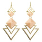 Trendy Jewellery Pink Blue Acrylic Triangle Geometric Earrings Wholesale Price-3