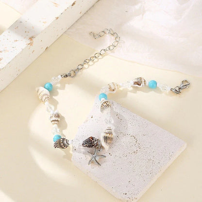 Beach Vacation Jewellery Handmade Beads Chain Starfish Charm Bohemian Bracelet-1