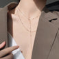 2pcs Multi-layer Long Chain Tassel Fringe Necklace Double Chokers Accessories